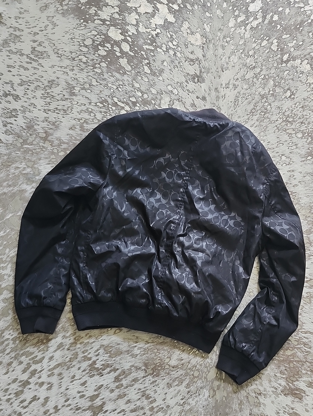 Coach Reversible Signature MA-1 Logo Bomber Black Jacket SzS - Picture 10 of 10